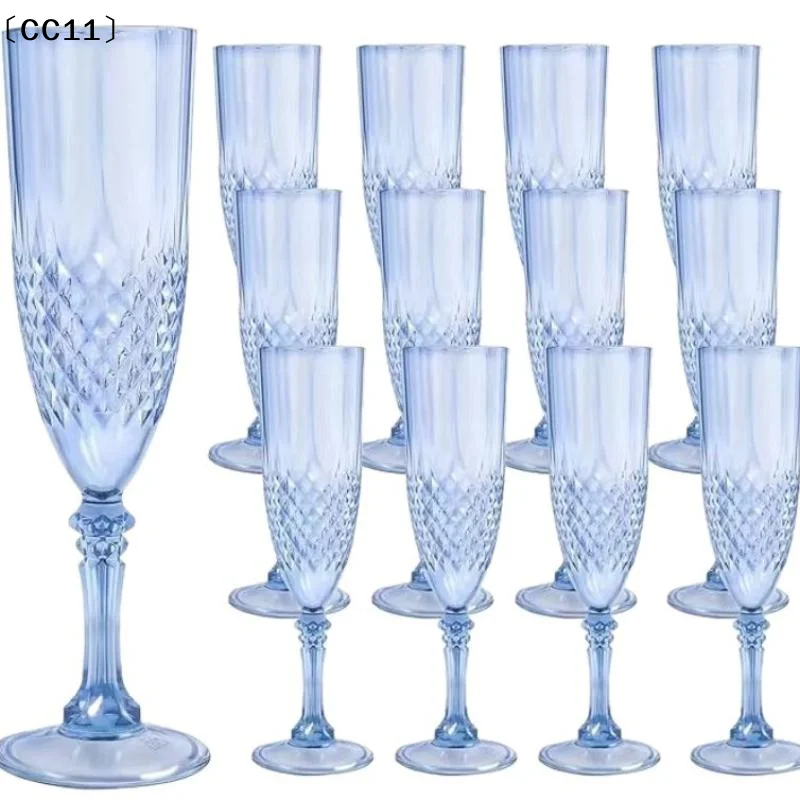 1 Pcs Champagne Goblet High Legged Wine Glasses Cocktail Red Wine Brandy Glasses Drinkware Party Bar Wedding Transparent〔CC11〕