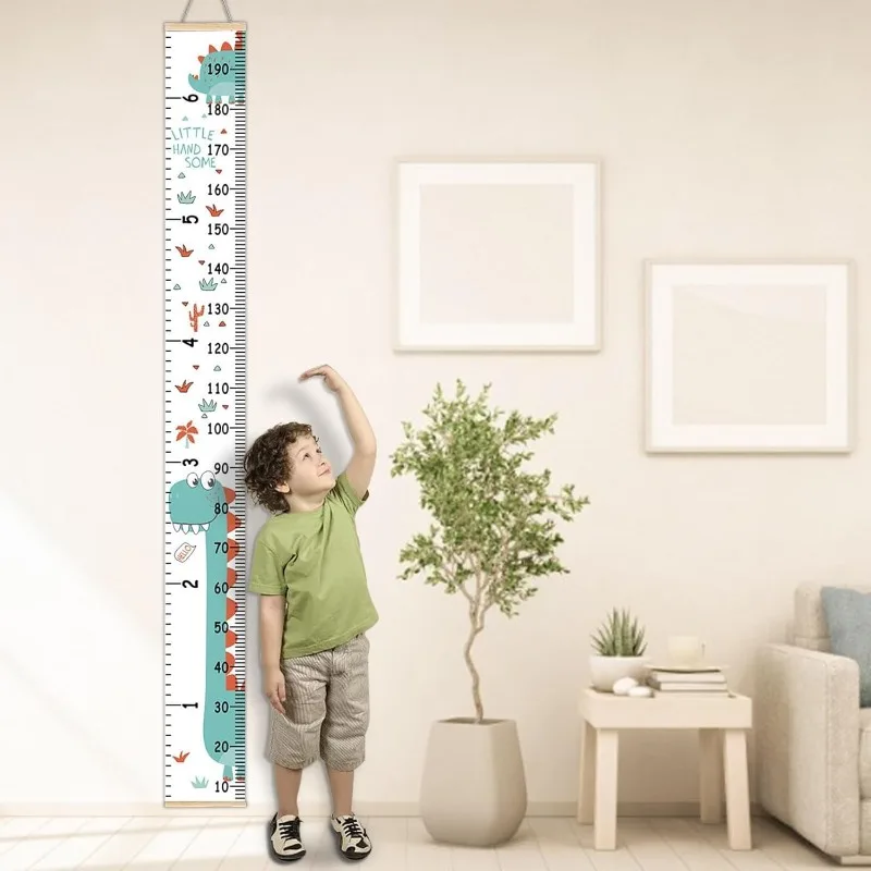 Kids Height Growth Chart Dinosaur Space Ruler Measure Wall Chart Waterproof Hanging Ruler for Kids Toddler Wall Decor Removable