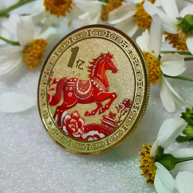 1/3/5 قطعة 2026 الحصان العام العملات الصينية محظوظ الحيوان الحصان التذكارية المعادن تذكارية جمع عملات السنة الجديدة هدية
