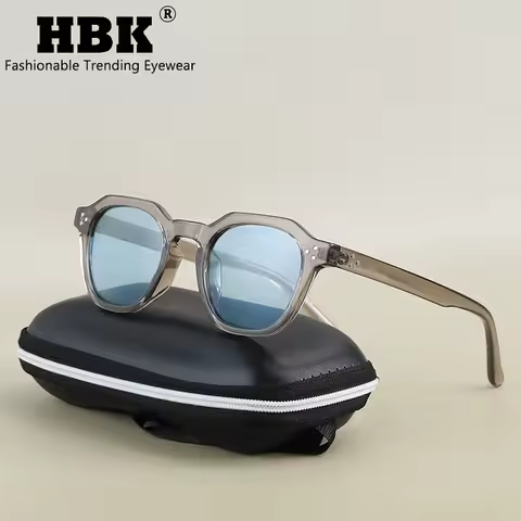 HBK Retro Polarized Sunglasses for Men Women New High Quality Eyewear Outdoor Sport Driving Travel lunette de soleil homme UV400