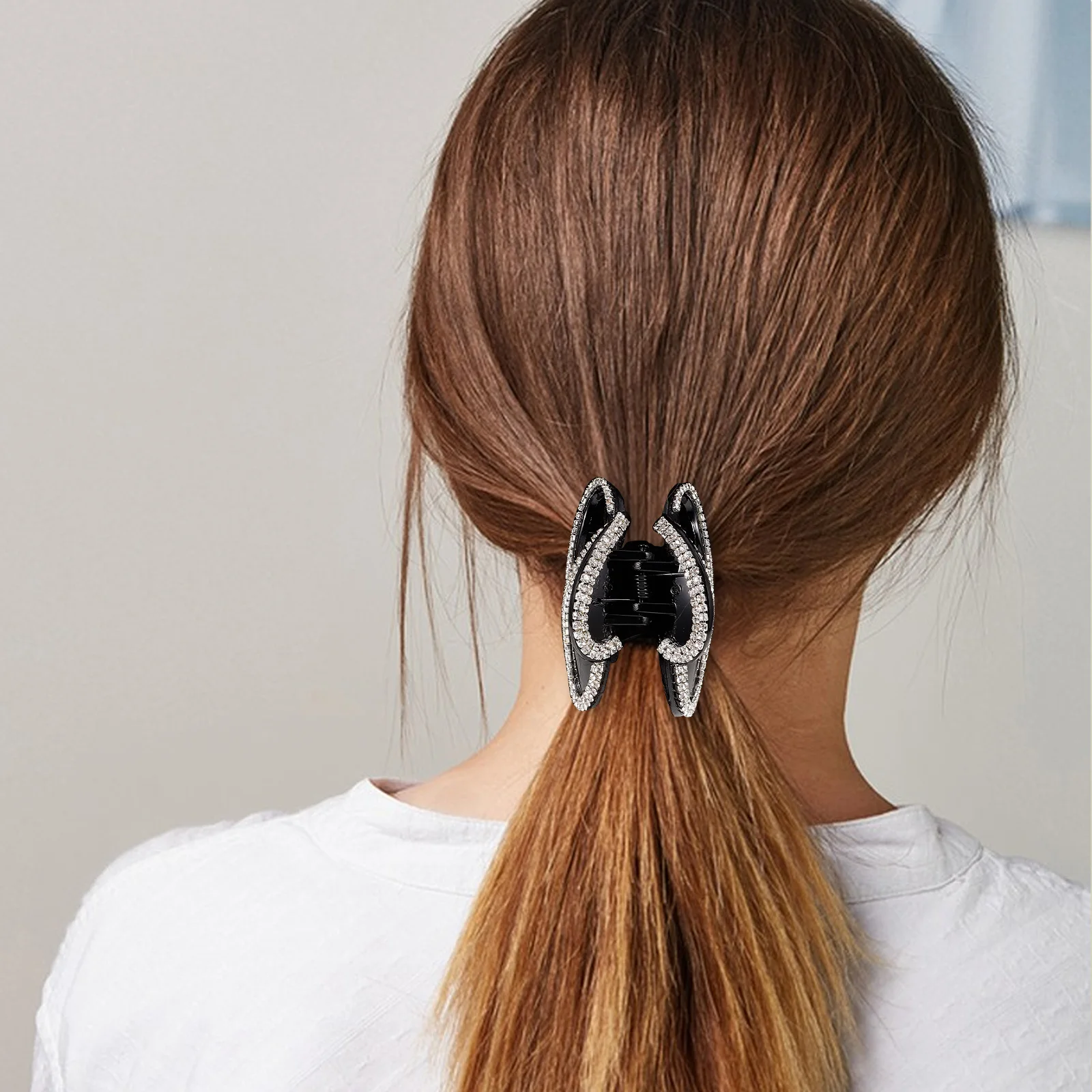 

1 шт., акрил со стразами, зажим для челюсти для женщин, модная заколка для волос, фиксатор, легкий, удобный, красивый зажим для челюсти