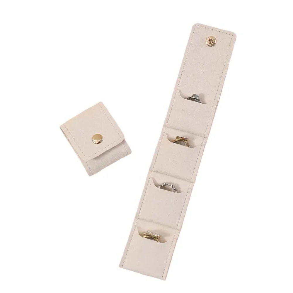 

Microfiber Velvet Mini Jewelry Display Bag Foldable Small Necklace Ring Packing Bag Container Solid Color Earrings Organizer