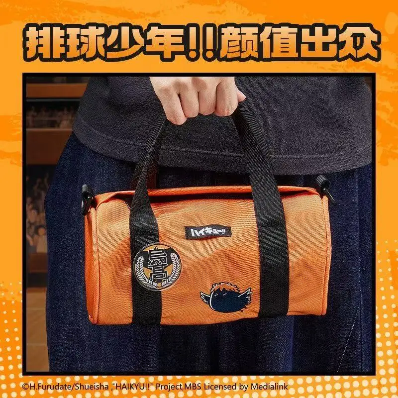 Haikyuu!! Handtas Studentenrugzak met grote capaciteit Sport Fitness Bergbeklimmen Wandelen Crossbody Cilindrische opbergtas