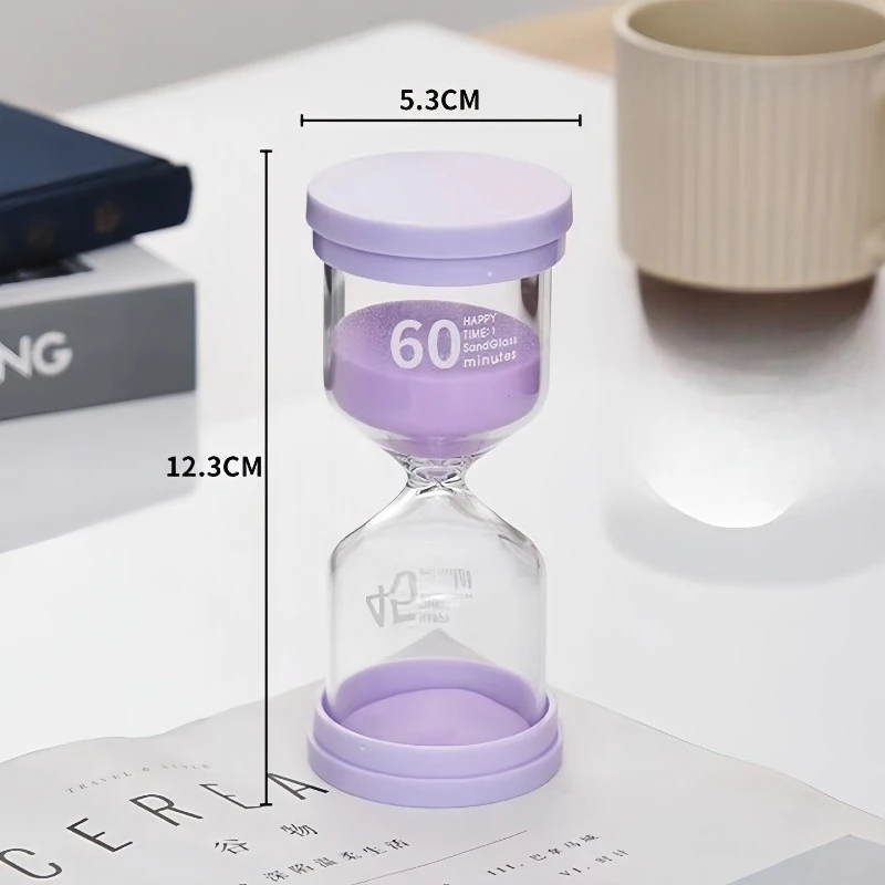 Macaron Hourglass Timer Children's Time Management 60 Minutes Quicksand Bottle