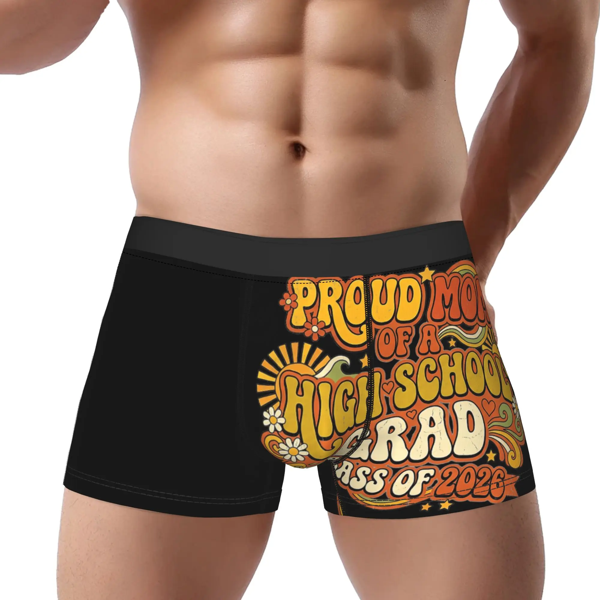 Super Proud Mother of a High School Grad Class Of 2026 Underpants Breathbale Panties Men's Underwear Print Shorts Boxer Briefs