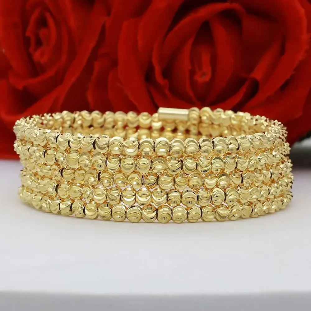 

Hot Sale Classic Gold Plated Bracelet For Women Luxury Party Italian Jewelry Accessories Suitable For Daily Wear Banquet Gifts