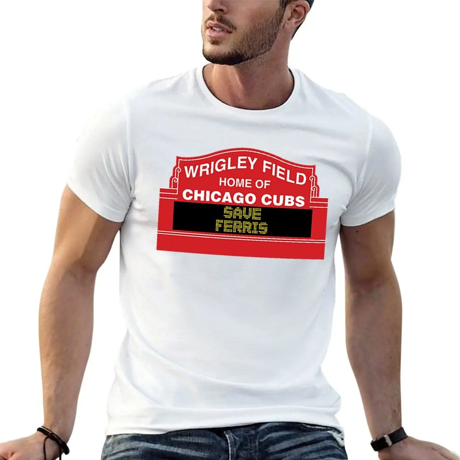 Save Ferris – Wrigley T-Shirt Casual Basic Short Sleeve T-Shirt