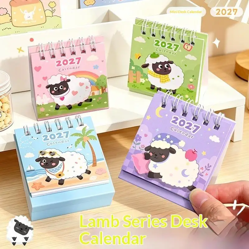 2027 Mini Desk Display Mini Calendar Annual Planner Coil Book Yearly Schedule Organizer To Do List Decoration Calendars