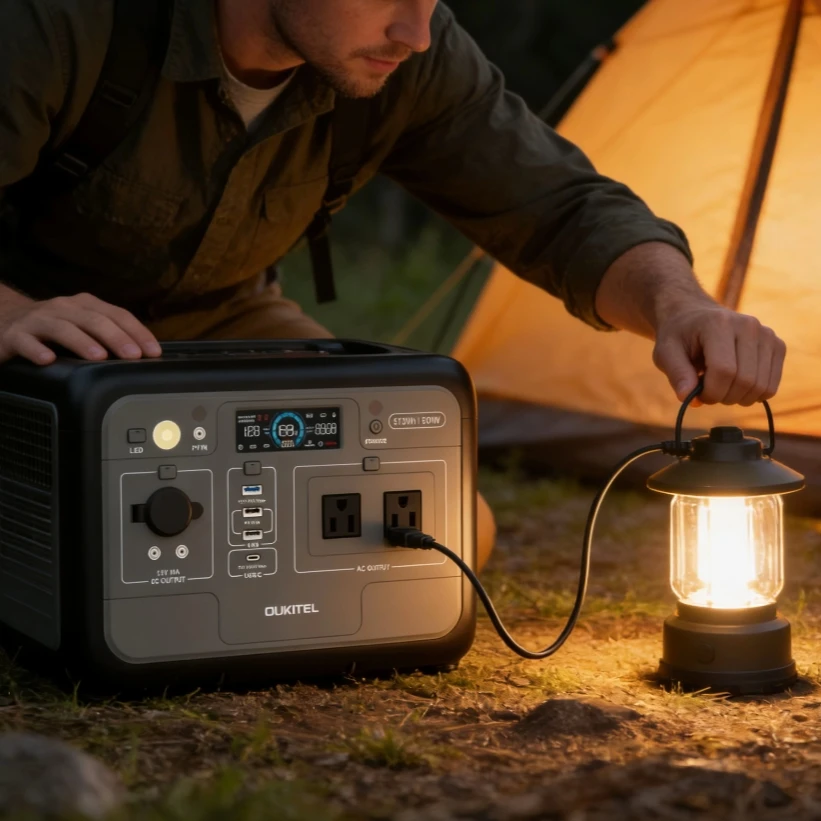 800W Portable Power Station 512Wh Backup Power Supply For Camping RV Van Life Emergency