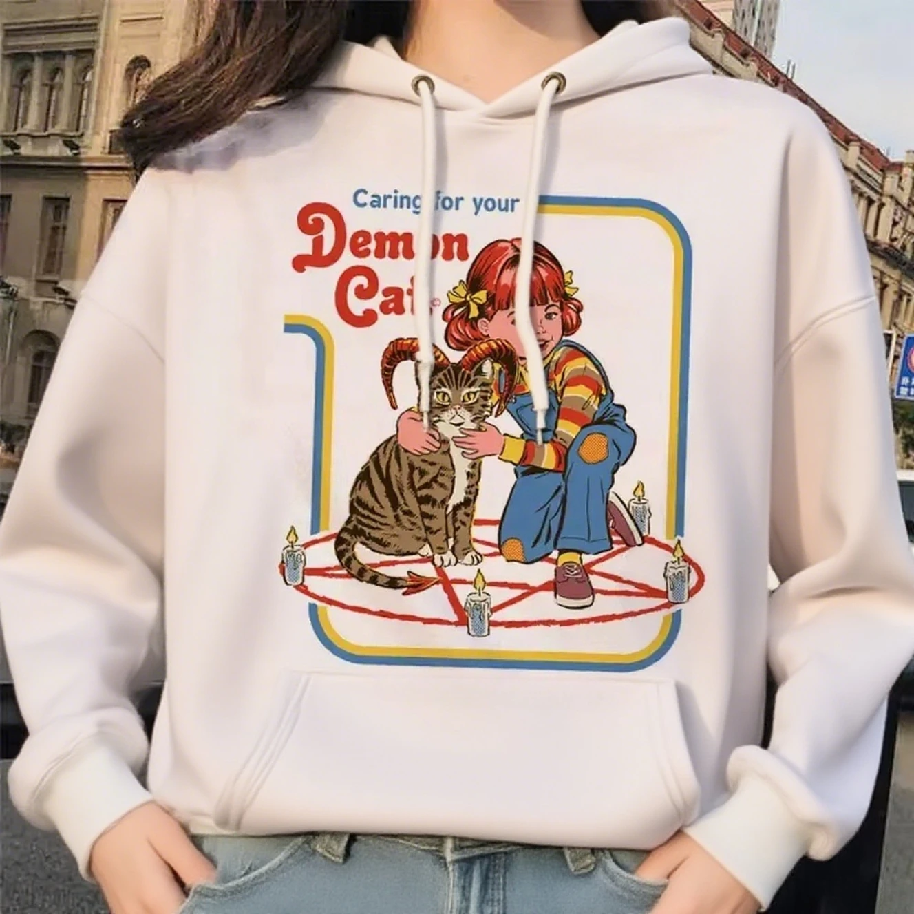 

Fun Cartoon Graphic Printing Autumn and Winter Pure Cotton Men's and Women's Hoodies Casual Outdoor Street Sports Training Brand