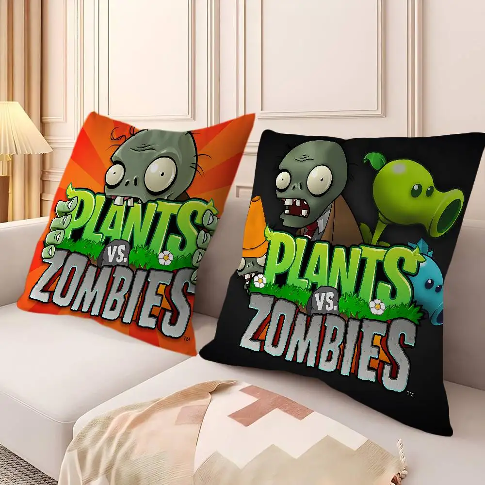 

Cool P-Plants Vs. Z-Zombies Office Cushion Pillowcase Car Cushion Cover45X45CM Lumbar Pillowcase Sofa Pillowcover