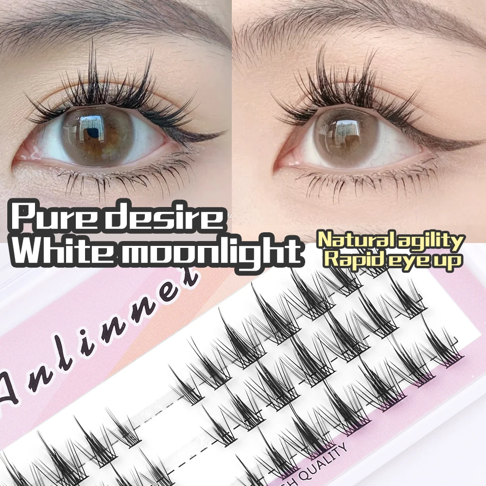 

Lazy Man Trilogy Comic False Eyelash Little Devil Wide Stem Eyelash Natural Thick False Eyelash Grafting Tool for Beginners