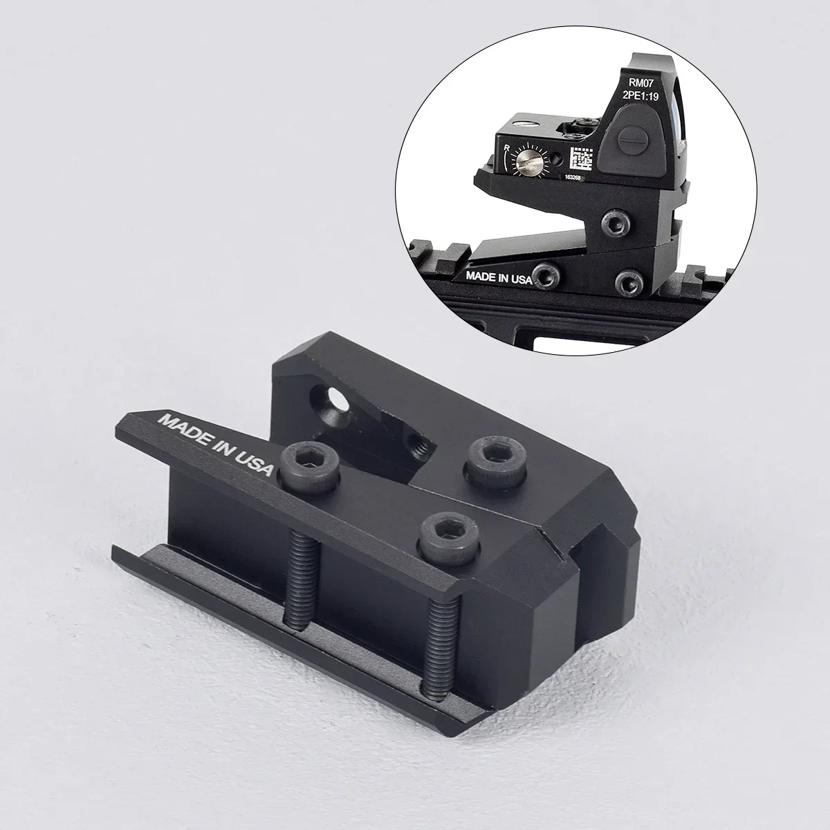 Tactical 20mm Rail Metal Adjustable Red Dot Riser Scope Mount Adapter For T-1 T-2 RMR Docter Red Dot Sight