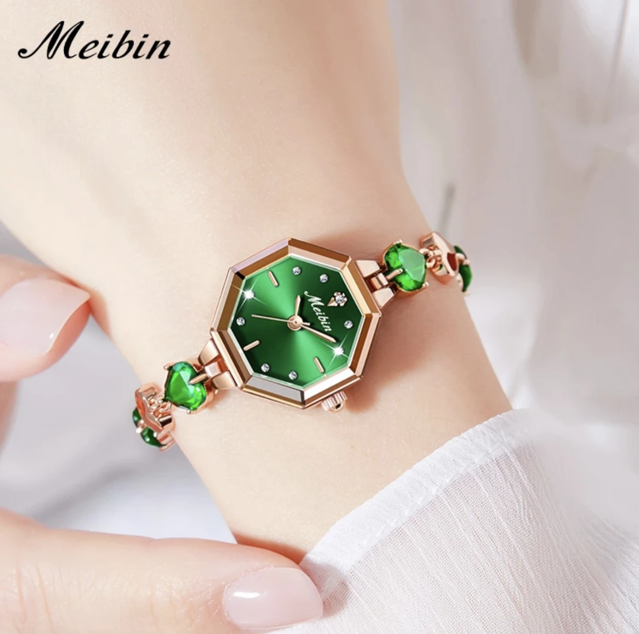 Nueva pulsera, reloj de mujer con temperamento exquisito, reloj de cuarzo octogonal, reloj de mujer de lujo de alta calidad, reloj de cuarzo para mujer