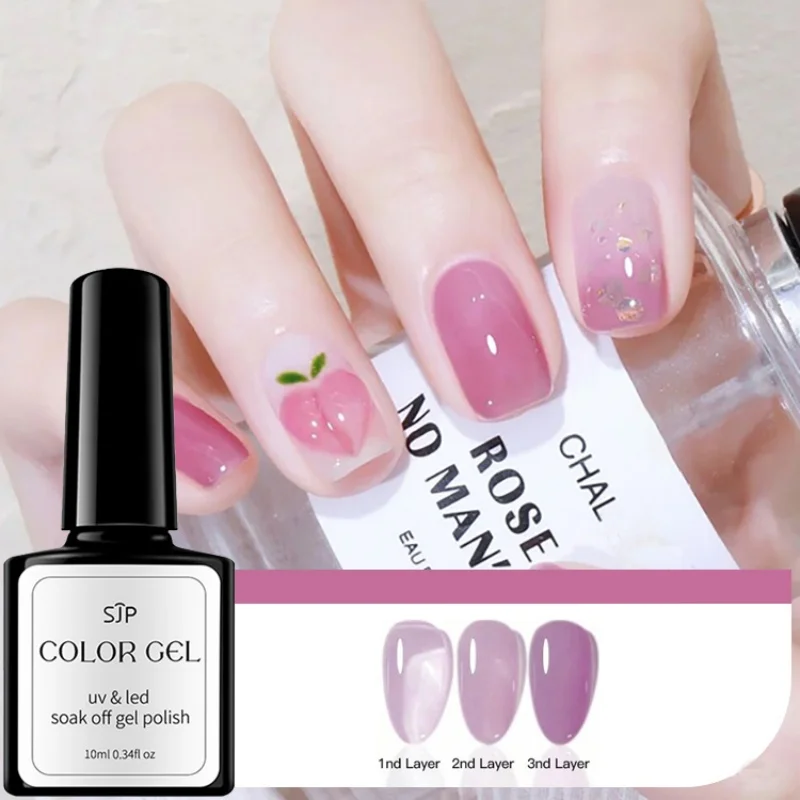 6個入り 10ML 韓国製ヌードネイルジェルポリッシュ ソフトラッカー ソークオフ UV&LED 長持ちジェルポリッシュ ネイルチップ アート用品 アクセサリー