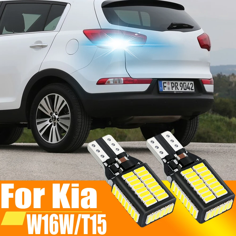 2x W16W T15 921 912 LED Canbus Reverse Light Bulbs On Car Back Up Lamp For Kia Sportage Rio 3 4 Sorento Ceed Stonic Soul Picanto