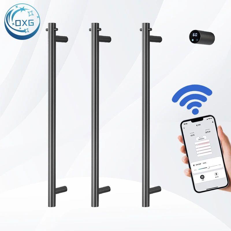 

OXG Smart WiFi Полотенцесушитель с подогревом 2/3 стержня Настенный сенсорный экран Электрические грелки для ванной комнаты Быстрый нагрев Антибактериальный