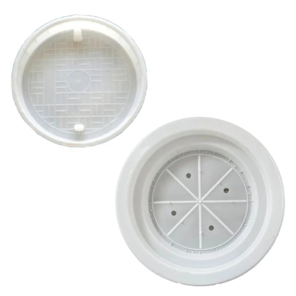 

Plastic moulds for round manhole covers and prefabricated concrete blocks for manhole wells Reusable plastic moulds