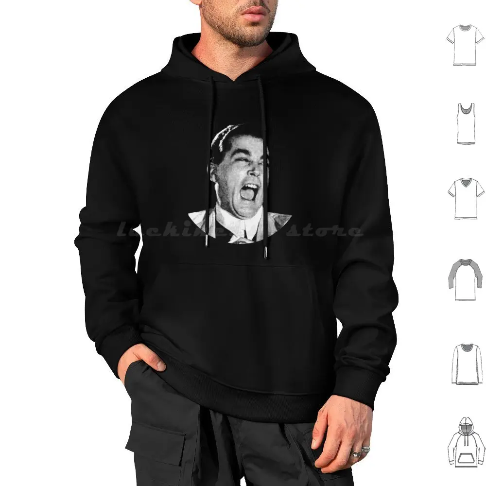 Goodfellas T-Shirtray Liotta Laughing-Goodfellas _ _ Vintage Halftone Style _ _ Fan Art Design _ Hoodies Long Sleeve