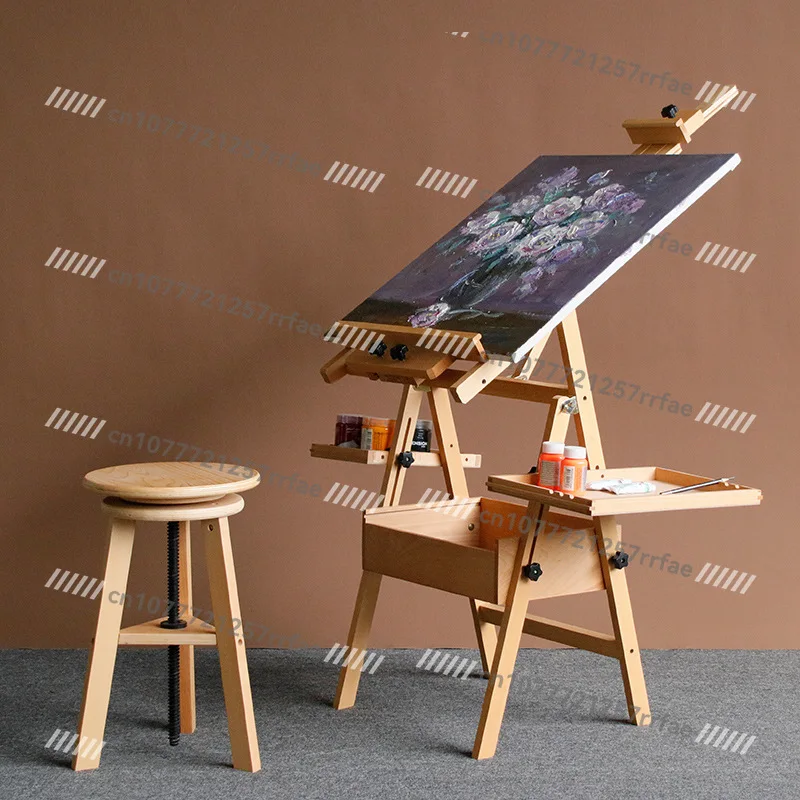 Easel drawing board for art students Children's drawing board bracket Multifunctional flat drawer