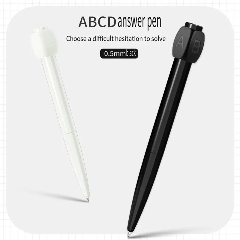 New ABCD Decompression Rotating Gel Pen Answer Pen Novelty Choose Ballpoint Pen Personality Student Stationery 0.5mm