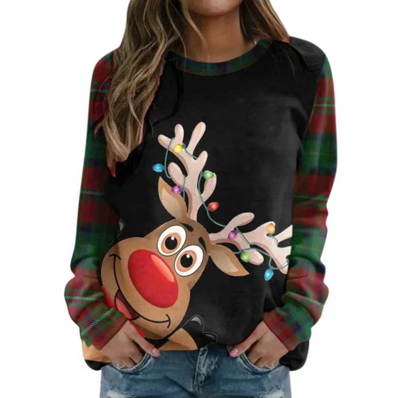 Ugly Christmas Sweaters Large size Jumpers 3D Funny Printed Holiday Party Xmas Sweatshirt for Party Birthday Xmas Sweatshirt2024