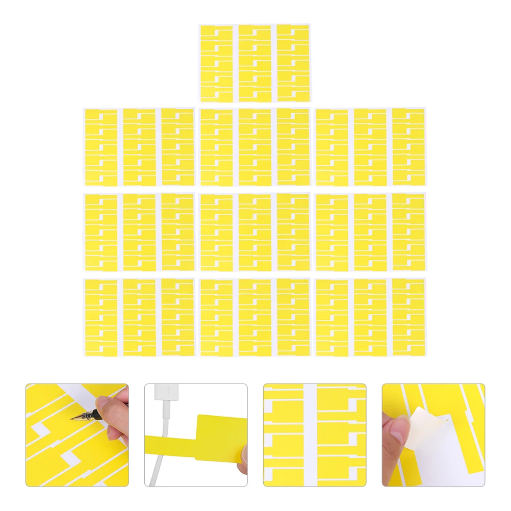 

10 Pcs Network Cable Labels Stickers Waterproof Tear Resistant Identification Markers Multicolor Self Adhesive Tags for Home