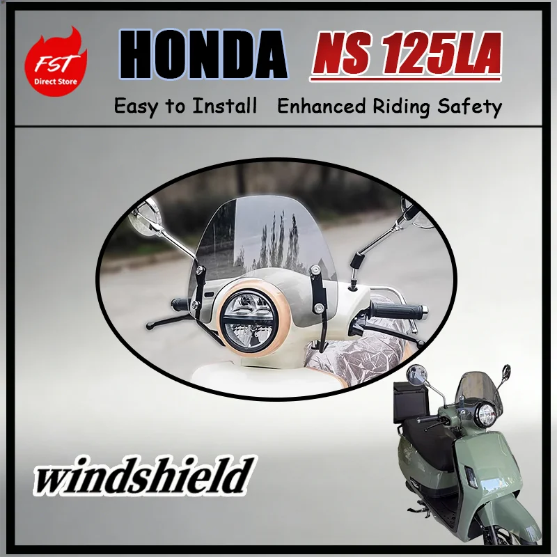 

Ветровое стекло для NS125LA 2025 года, модифицированный передний ветроотражатель, водонепроницаемый дождевик, аксессуар для скутера