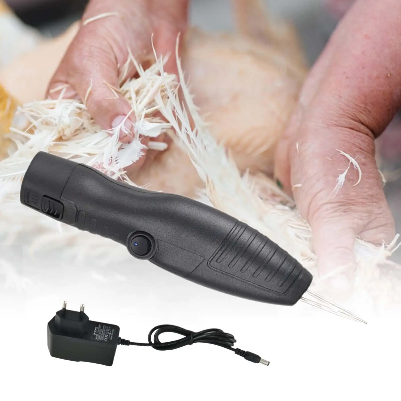 EU Adapter Short Hair Removal Machine Feather Plucking Portable Electric Poultry Plucker for Home Goose Restaurant Duck Kitchen