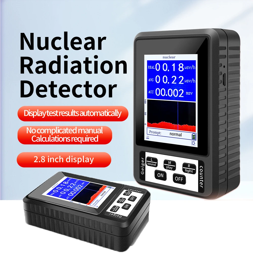 

XR-1 Portable Nuclear Radiation Detector Geiger Counter Meter Radioactivity Ray X-Ray γ-Ray β-Ray Radiation Tester Dosimeter