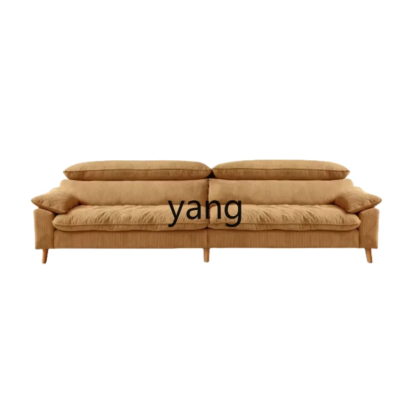CX Japanese modern simple retro size living room cat scratch cloth corduroy straight row fabric sofa