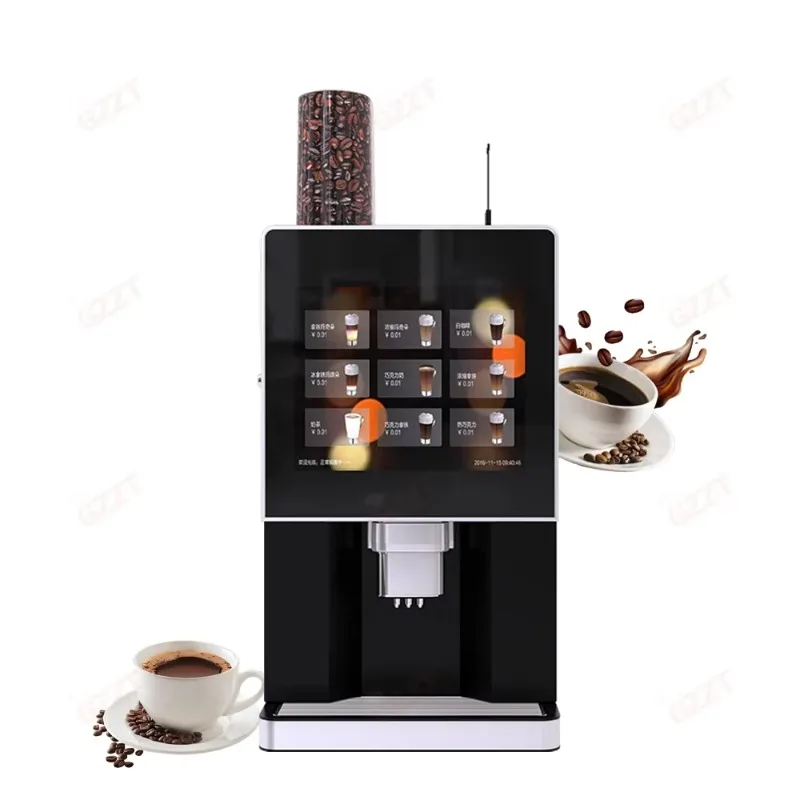 3G/4G/WIFI الدفع الكاجوال منضدية التجارية آلة بيع المشروبات الساخنة مقهى اسبريسو ماكينة القهوة المطحونة الطازجة