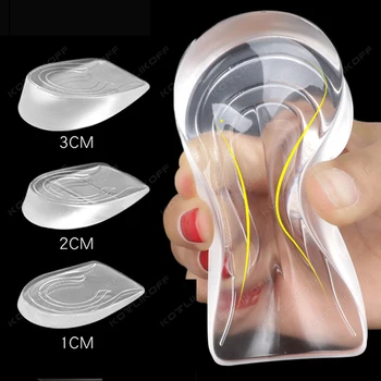 Silikon Gel Höhe Erhöhen Einlegesohle Ferse Heben Einsätze Schuh Fußpflege Schutz Elastische Kissen Arch Support Einsatz Für Unisex