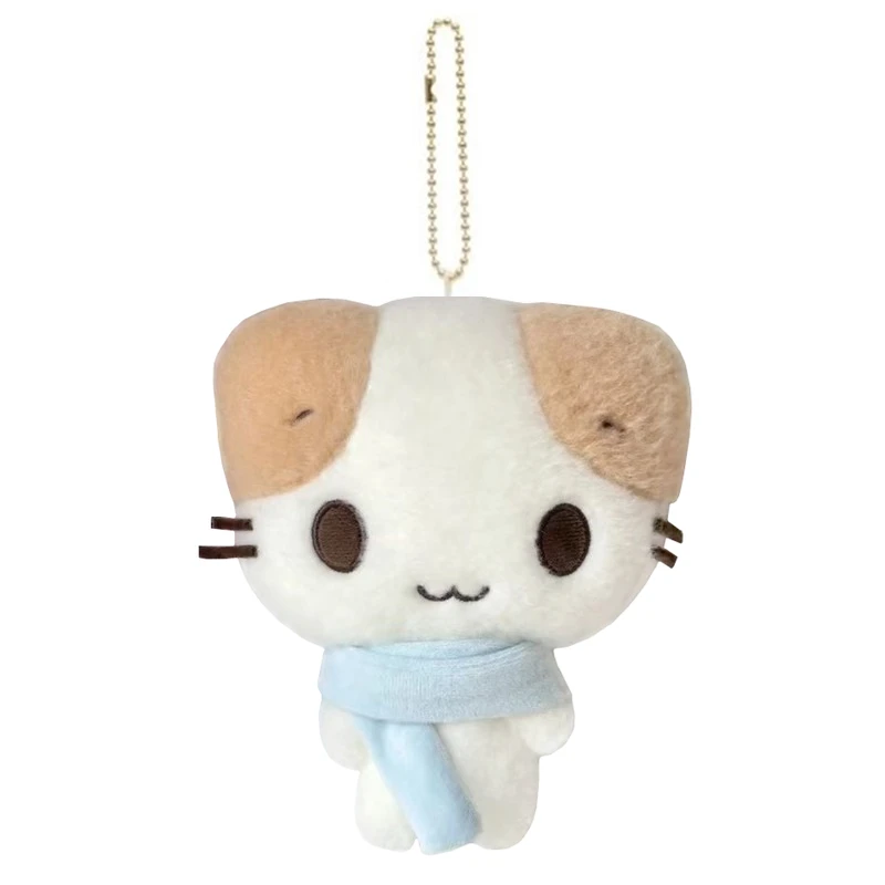 Masyumaro Fluffy Fuwa Nyanko Cat Plush Keychain Charm Key Chain Anime Kawaii Cute Women Bag Keychains Mascot Keyring Keyholder