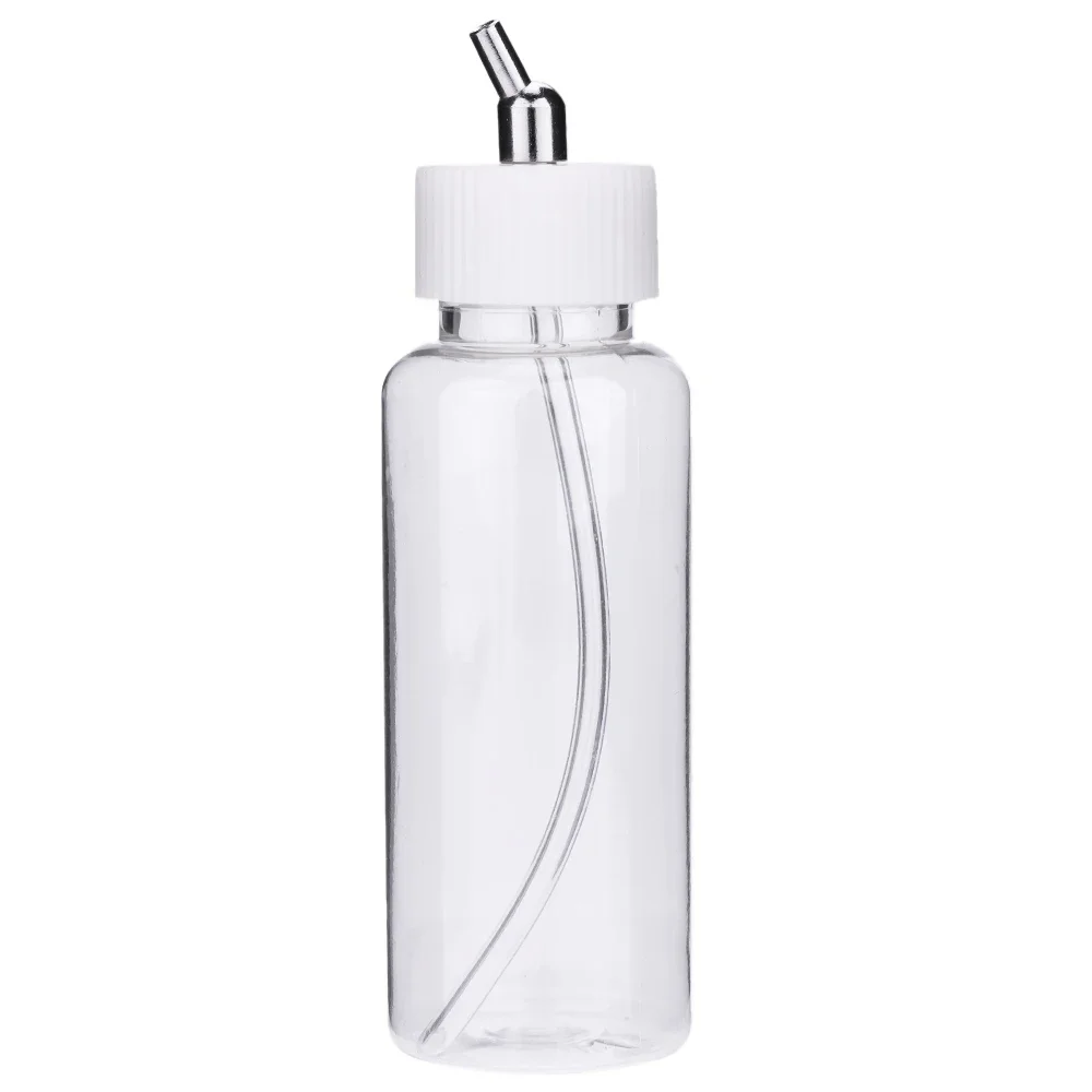 10PCS 100cc Plastic Airbrush Bottles Painting Jars Dual-Action Siphon Feed Air Brush Pot with Lid Adapter Paint Spray Gun Bottle