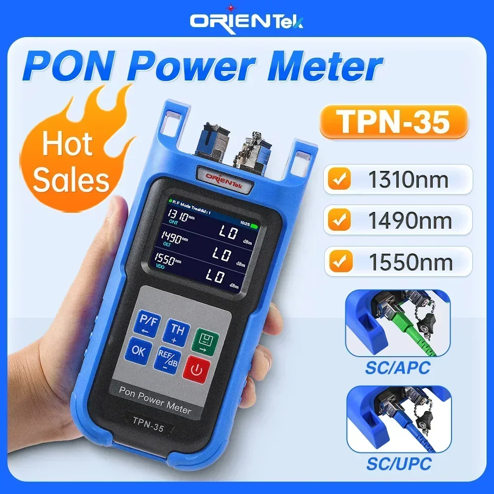 US.EU SC/APC SC/UPC 1310/1490/1550nm PON Power Meter، Orientek TPN-35 PON Network Tester، مقياس طاقة الألياف الضوئية، OTDR البصري