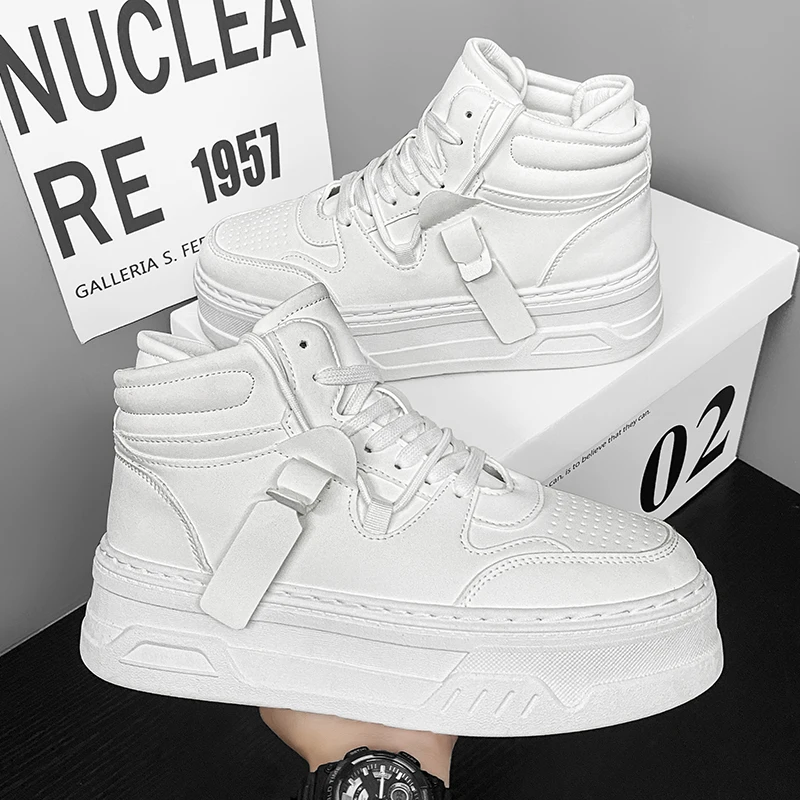 

Autumn Men Casual Sneakers Platform Ankle Boots High-top Thick Bottom Sneakers Male Outdoor Basketball Shoes Sport Trainers