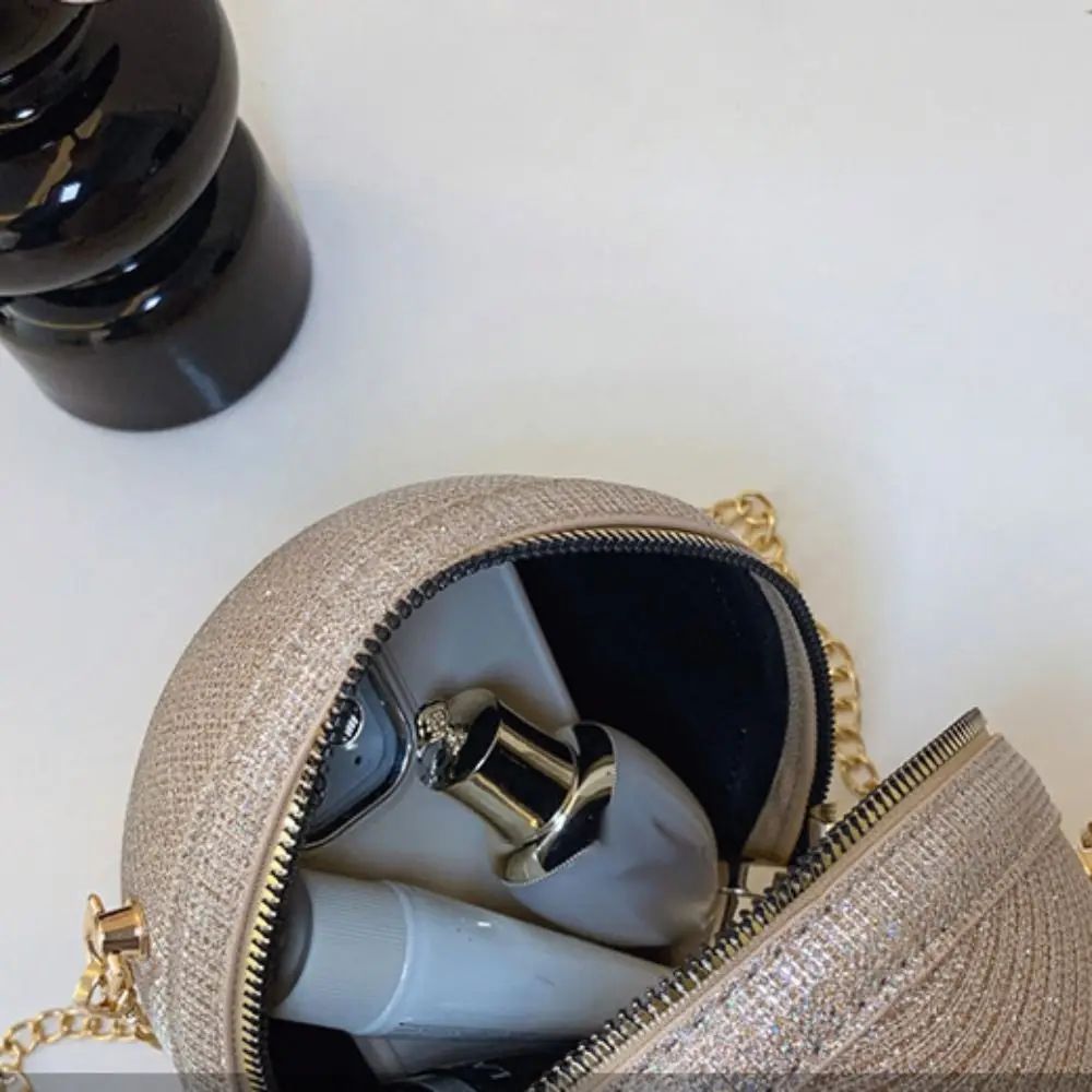 

Mini Glitter Evening Banquet Bag Rhinestone Large Capacity Ball Handbag Crossbody Bag Zipper Shinny Clutch Purse Party