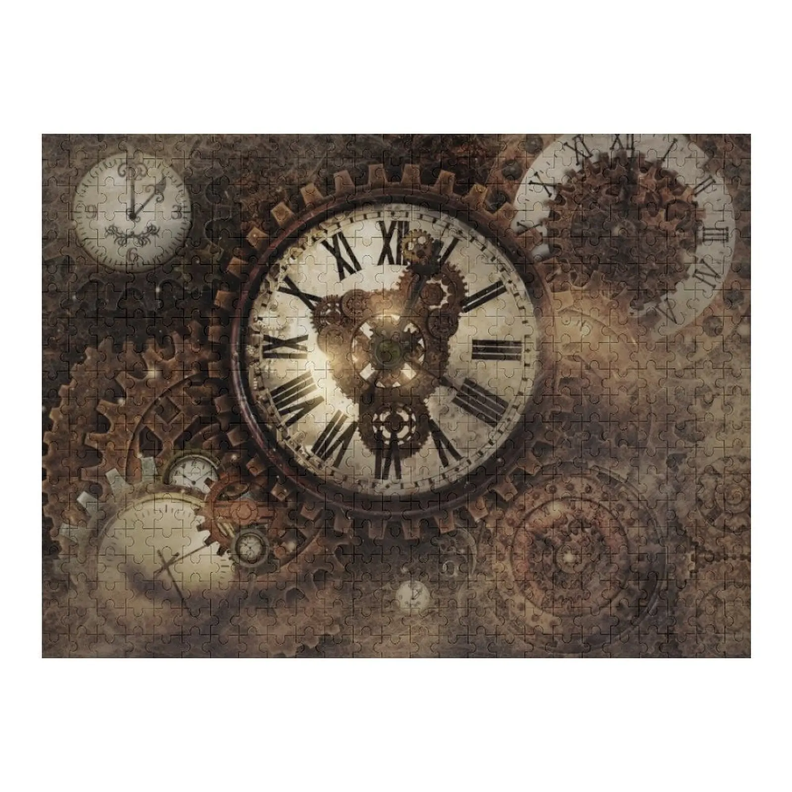 

Vintage Steampunk Clocks Jigsaw Puzzle Custom Name Child Toy Christmas Toys Personalised Puzzle