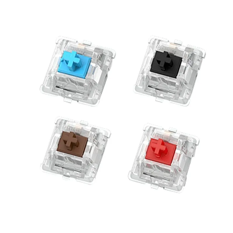 Cloned Cherry MX Key Switch for Mechanical Keyboard Building,Black Red Green Brown,3 Pin,20 Pcs Pack