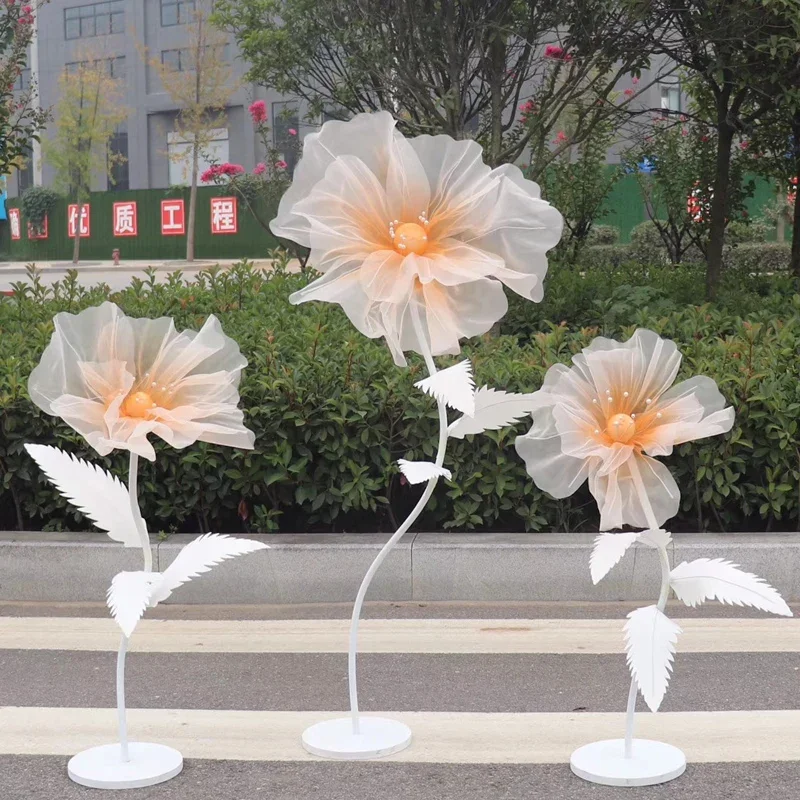 New wedding props Road guide silk gauze silk mesh flower finished simulation flower window beautiful scene arrangement ornament