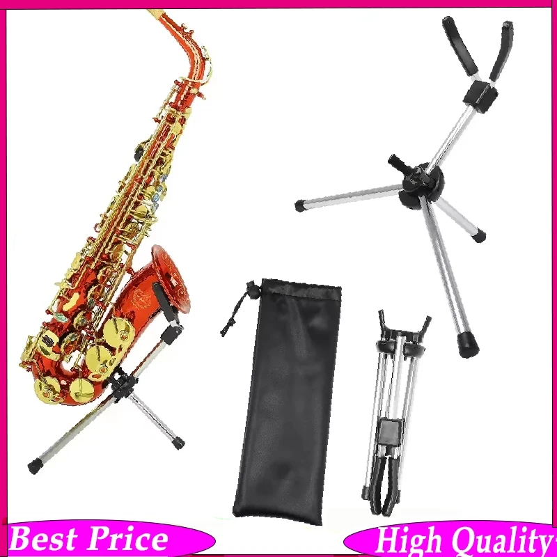 

Portable Foldable Alto Saxophone Stand Metal Floor Rack Bracket Tripod Woodwind Instrument Accessories