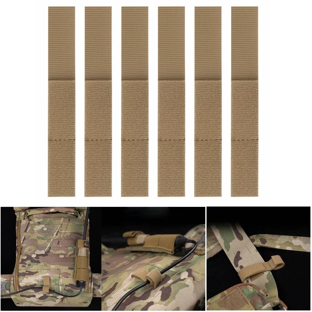 

6PCS Tactical Molle Fastening Straps Cable Ties Organizer, Reusable Hook and Loop Cable Ties for Molle Vest,Backpack Organizer