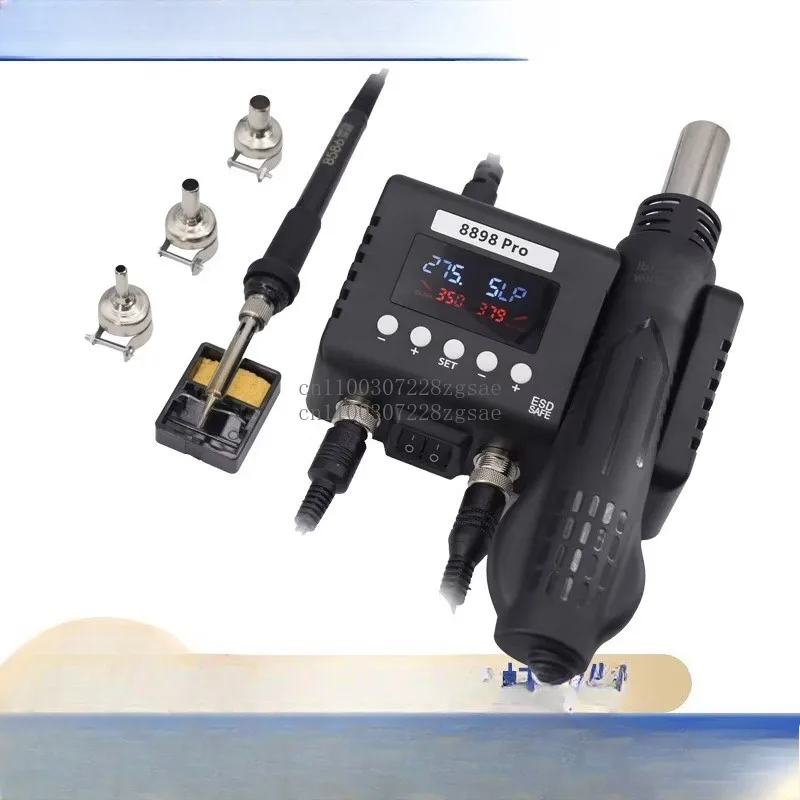 

8898 pro двойной цифровой дисплей, электрический паяльник для общежития, сварочный стол с контролем температуры паяльника