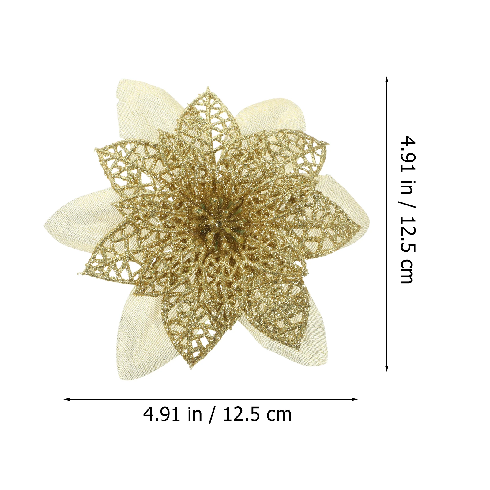 

12 Pcs Simulated Flower Decoration Poinsettia Floral Party Faux Flowers Artificial Decorations Christmas Ornament Decorative