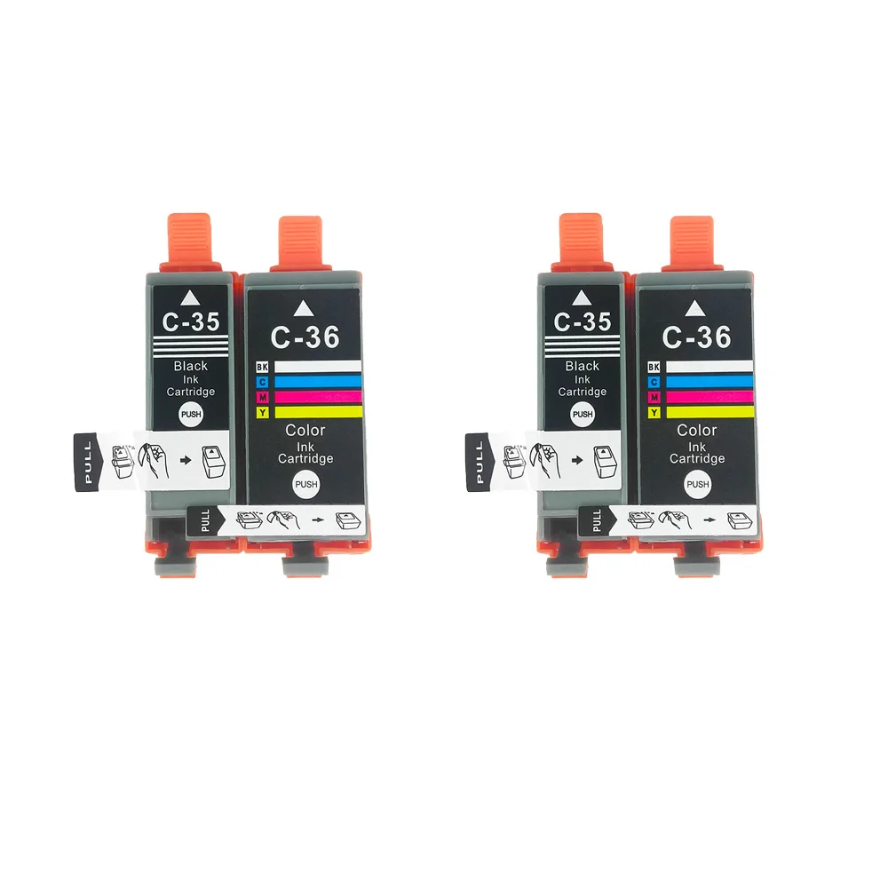 Set 5 Cartucce D&C PGI-35 CLI-36 Per Canon Pixma IP110/TR150 – 3 Nere + 2 Colori