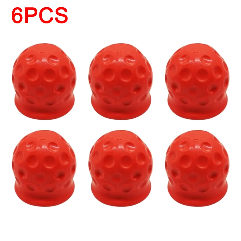 

6PCS 50MM Tow Bar Ball Cover Cap Trailer Ball Cover Tow Bar Cap Universal Hitch Trailer Towball Protect Car Accessories