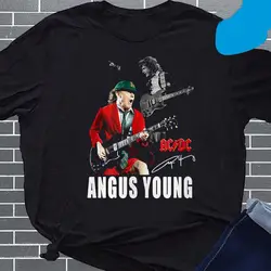 Angus Young Signature T-shirt Cotton Unisex Tee All Sizes