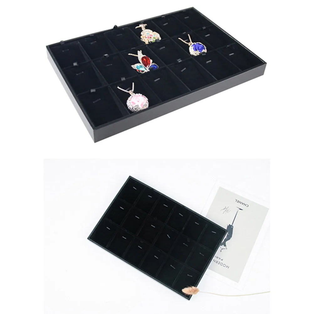 Jewelry Plate Storage Organizer Necklace Display Case Bracelet Earrings Holder Composite Board Linen Material Home