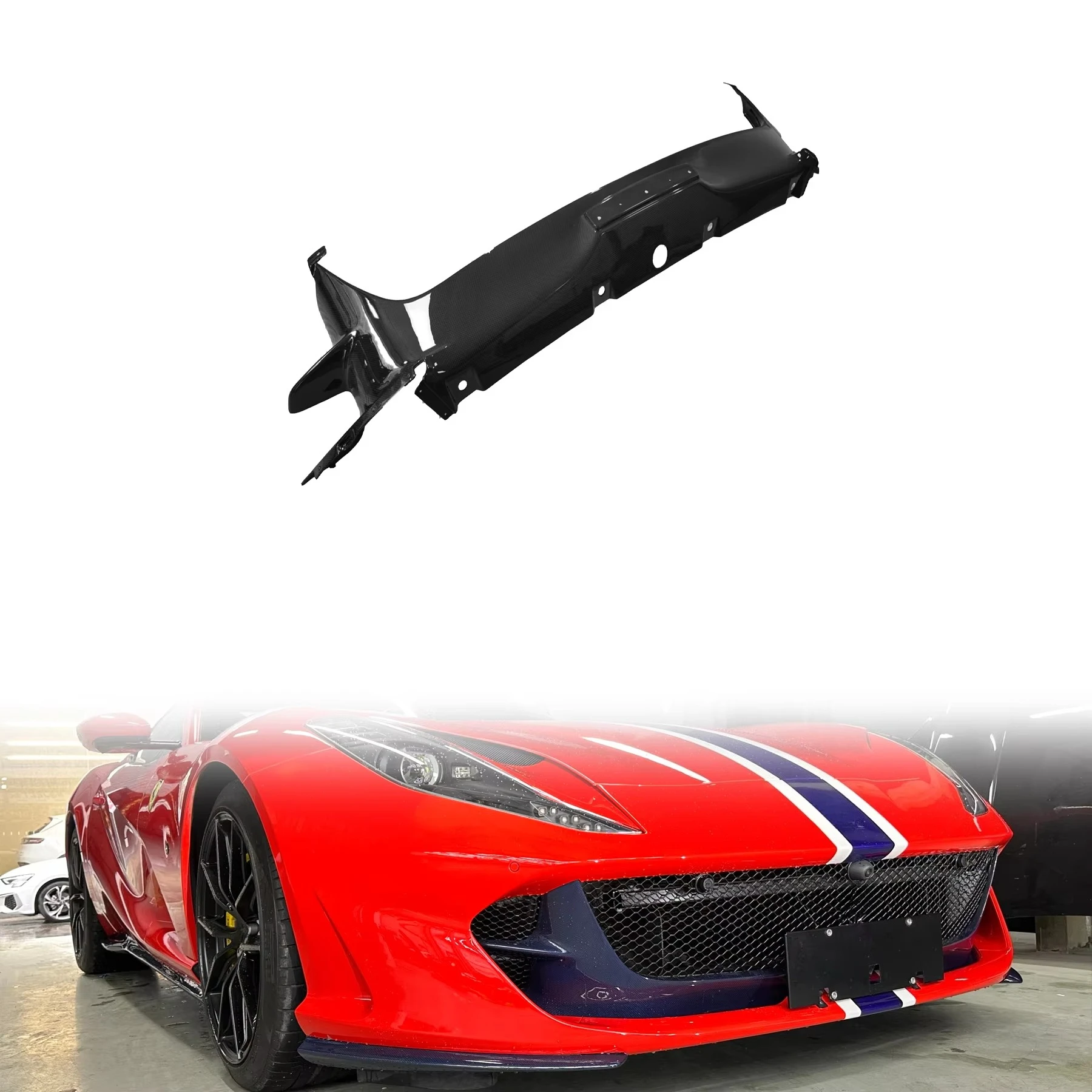 

812 OEM Style Auto Parts Dry Carbon Fiber Front Bumper Automotive Accessories Middle Lip Splitter forFerrari 812